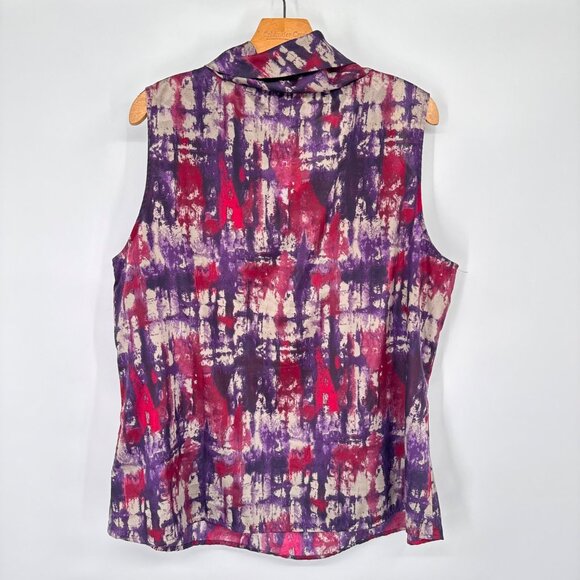 Coldwater Creek Sleeveless Cowl Neck satin top size 2X plus pink  Womens Blouse - Picture 10 of 14